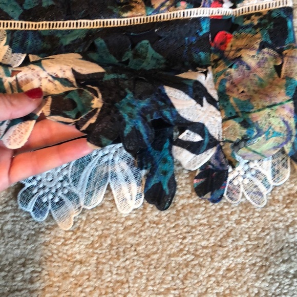 Antonio Melani Devony floral Pencil Skirt blue navy size 0 - Picture 7 of 8